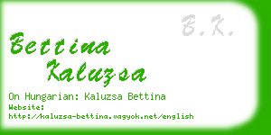 bettina kaluzsa business card